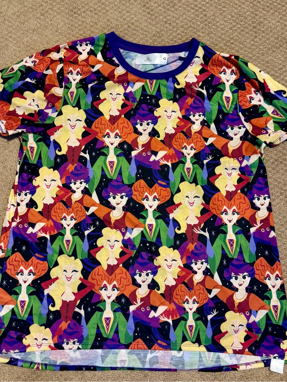 Disney Multicolor Witches Short Sleeve Tee